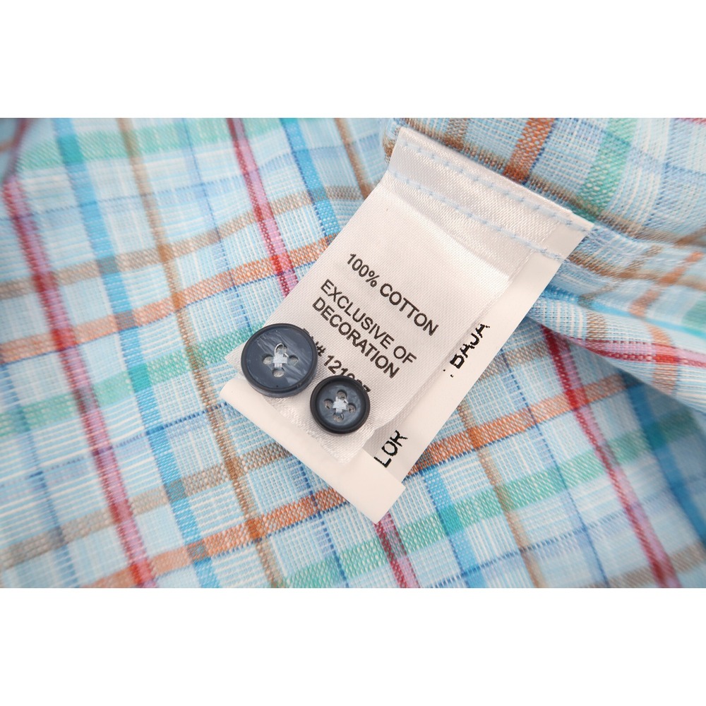 Johnnie-O Rolen Top Shelf Button Front Shirt Baja Blue Size Medium NWT - Picture 7 of 8